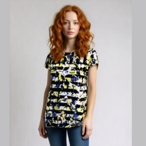 PETER Pilotto Abstract Print Short Sleeve Shirt Sz Small​